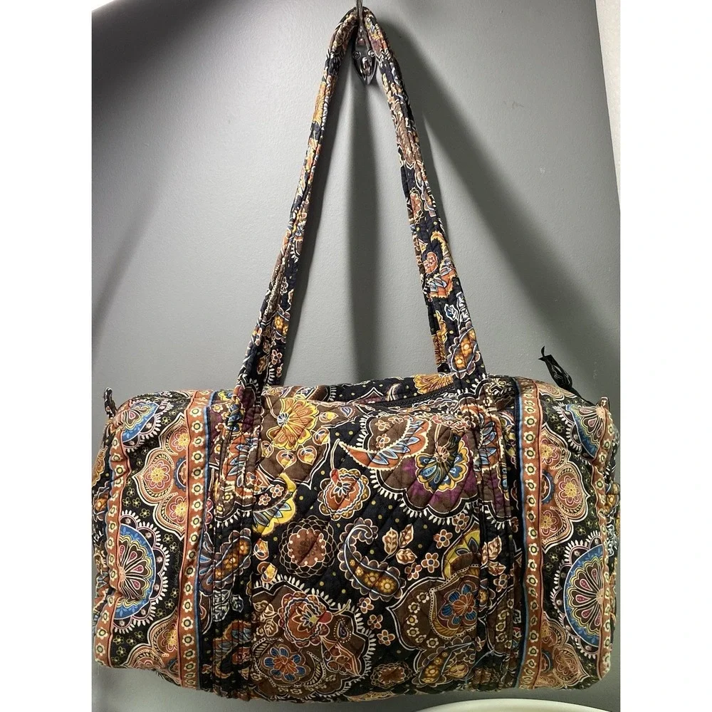 Vera Bradley Retired KENSINGTON Large Tote Overnight Vaca Duffle Bag 16x9x9